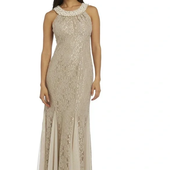 NWOT R&M Richards 8903 Long Formal Dress 8P - Picture 4 of 7